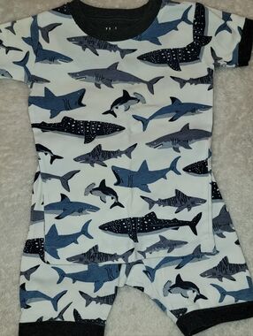 Hatley shark print pajama set 4T